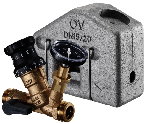 Oventrop Aquastrom VT Thermostatventil DN20 1" AGx1" AG, PN16, mit Isolierung, # 4206706