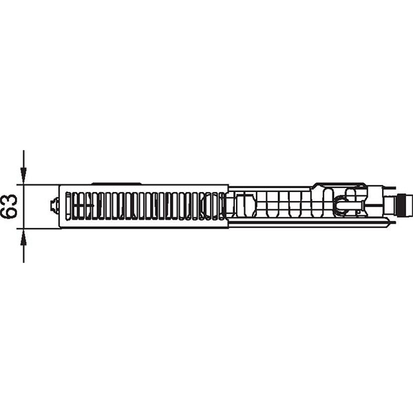 Kermi therm-x2 Plan-Vplus-Ventilheizkörper Typ 11, BH 605mm, BL 605mm, rechts