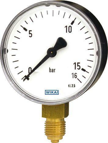 Wika Rohrfeder-Manometer Anschluss 1/4" unten 0-16bar