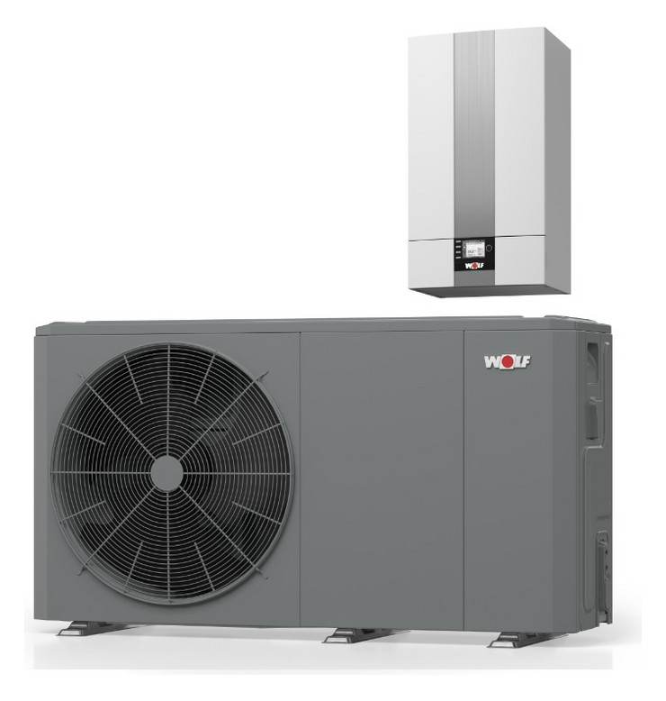 WOLF Luft-Wasser-Wärmepumpe FHA-Monoblock 05/06 230V mit E-Heizelement 6 kW