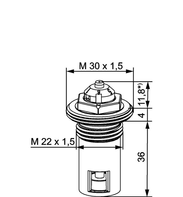 HEIMEIER Thermostat-Oberteil für VHK mit genauer Voreinstellung, M22x1,5