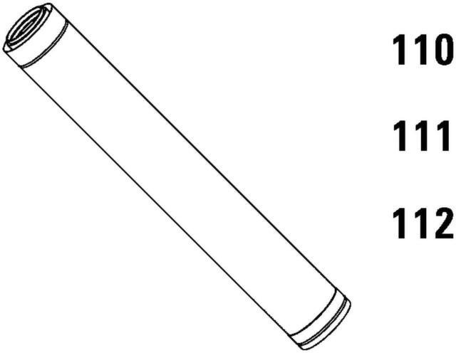 DAIKIN Abgasrohr DN 110/160,1000 mm,W11 L100 doppelwandig, Edelstahl poliert