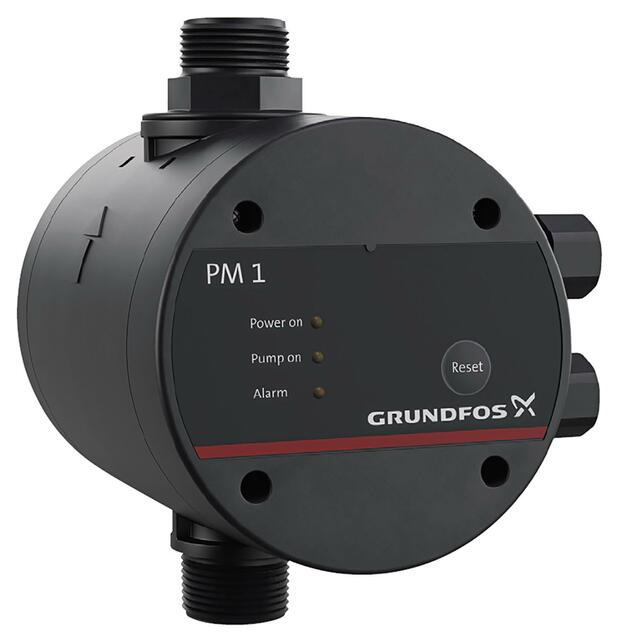 GRUNDFOS Drucksteuerung PM1 mit 1,5m Kab Einschaltdruck 1,5bar 230V, # 96848693
