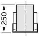 VA Mündungsabschluss DN 225/160 Edelst. für Abgassystem Fassade DN 160