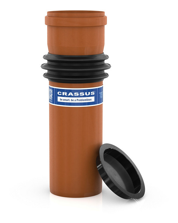 Crassus Bodendurchführung KG DN 250 bis 2,5 bar, L: 500mm, 3-Stegdichtung