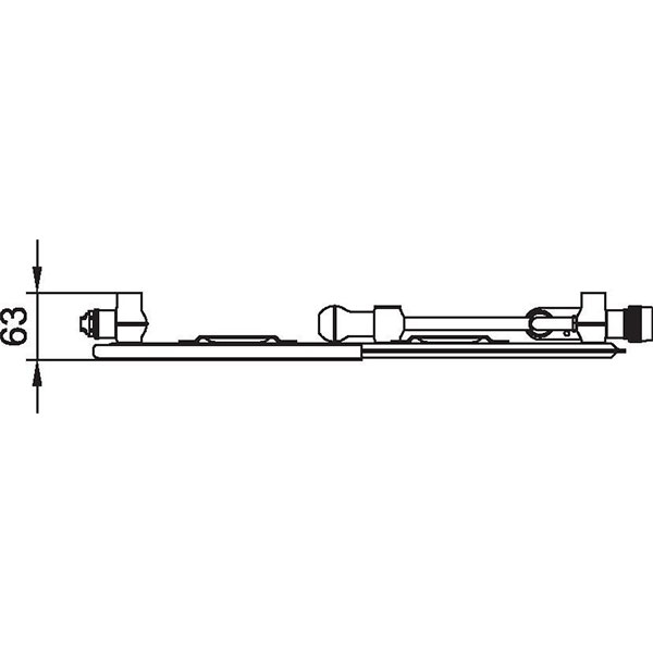 Kermi therm-x2 Plan-Vplus-Ventilheizkörper Typ 10, BH 605mm, BL 1205mm, rechts