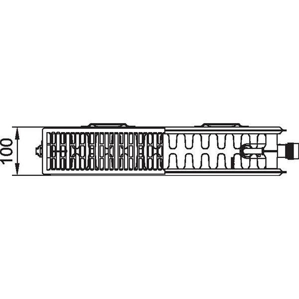 Kermi therm-x2 Profil-Ventilheizkörper Typ 22, BH 300mm, BL 400mm, rechts