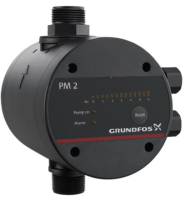 GRUNDFOS Drucksteuerung PM2 mit 1,5m Kab Einschaltdruck 1,5-5,0bar 230V 96848740