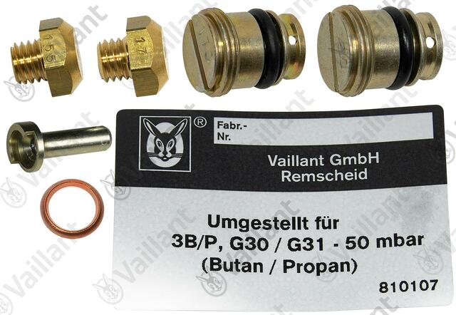 Vaillant Düsenwechselsatz VGH DE 130/6 - 190/6 auf Flüssiggas