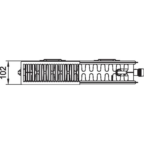 Kermi therm-x2 Plan-Ventilheizkörper Typ 22, BH 605mm, BL 1205mm, links