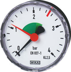 Wika Manometer 63mm 0-4 bar Anschl. 3/8" unten