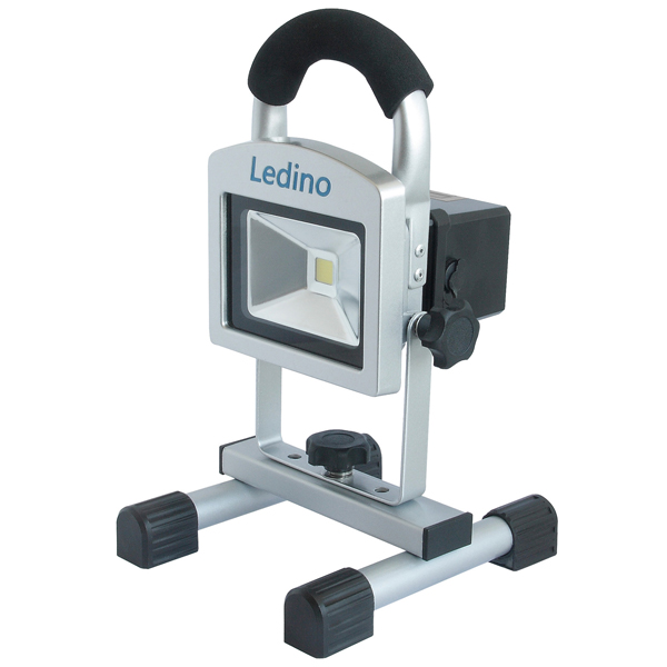 Ledino Akku LED Strahler im Koffer 105S 10 Watt inkl.Ladeger.230V u.12-24V m. MF