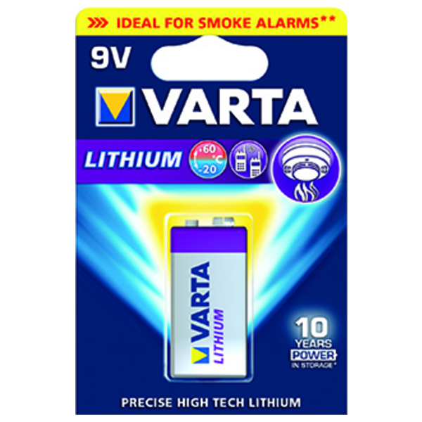 Varta 133287 Professional 9V Lithium Block 1er Blister Varta=06122301401