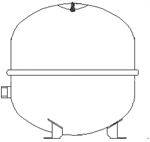 DAIKIN Membranausdehnungsgefäß 35 L, MAG S35 mit Anschlussgr. für Drucksystem bis 5 Kol