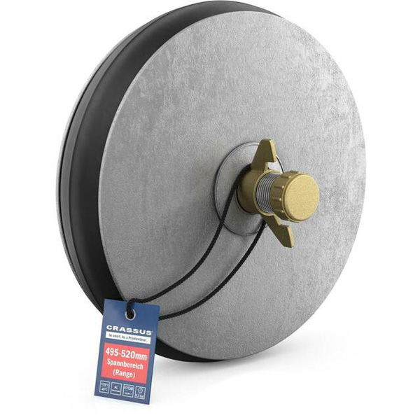 Crassus Schnellverschlussstopfen CSV 500 (495-520mm), 0,5 bar, L:100mm, EPDM / Al