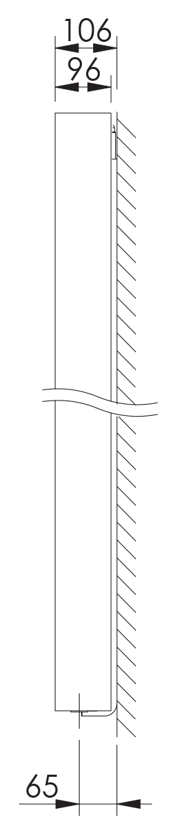 Stelrad Vertex Swing vertikaler Designheizkörper Typ 21, BH 1800mm, BL 500mm