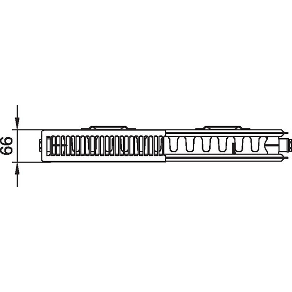 Kermi therm-x2 Line-Kompakt-Austauschheizkörper Typ 12, BH 559mm, BL 405mm