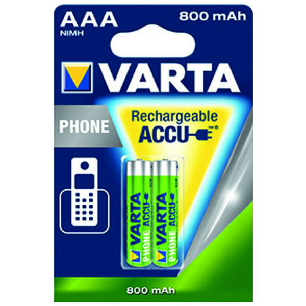 Varta T398 Phone Power Micro Akku 1,2V 800mAh Nickel-Hydrid 2er Blister