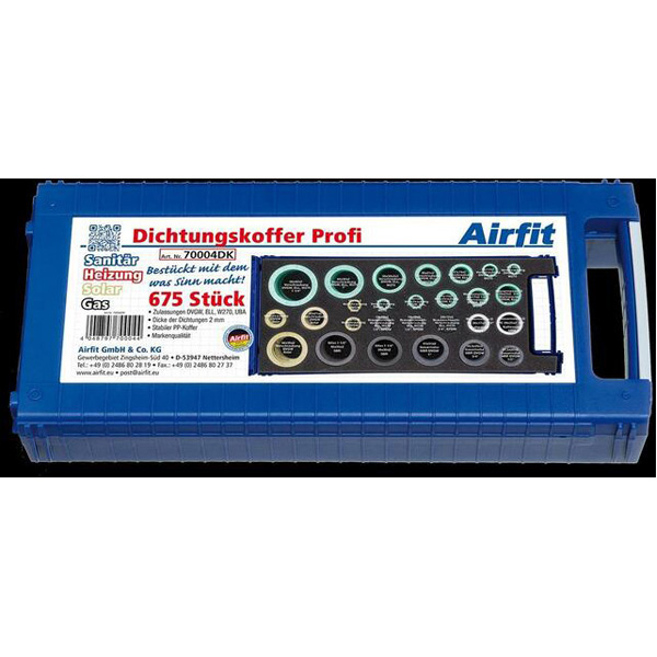 Airfit Dichtungskoffer Profi Heizung-Sanitär-Solar 675 Stück