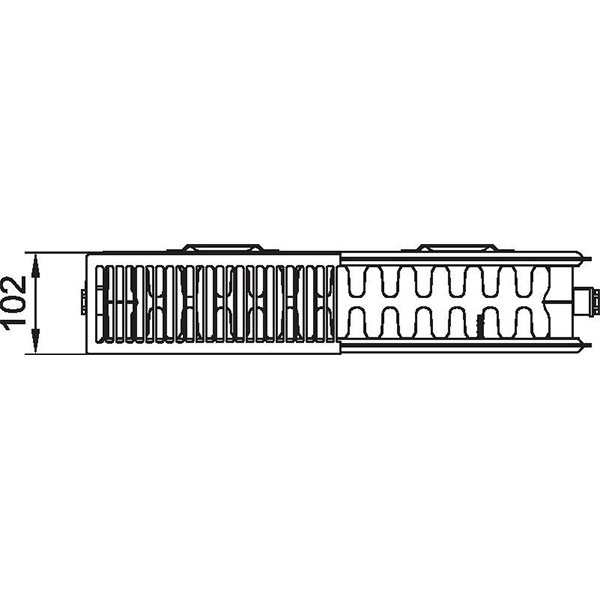Kermi therm-x2 Plan-Kompaktheizkörper Typ 22, BH 605mm, BL 1605mm