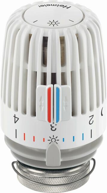Heimeier Thermostatkopf K, mit Schraubgewinde M30x1,5, Behördenmodell * 0-28 °C, weiß