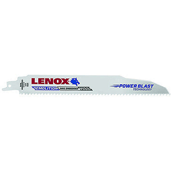 Lenox Säbelsägeblatt 225 x 22 x 1.6mm 6TPI für Holz mit Nägeln und Metall 2stk