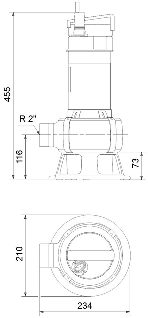 GRUNDFOS Schmutzwasserpumpe Unilift AP35B.50.08 10 m Kabel, 230V, GRUNDFOS # 96004575
