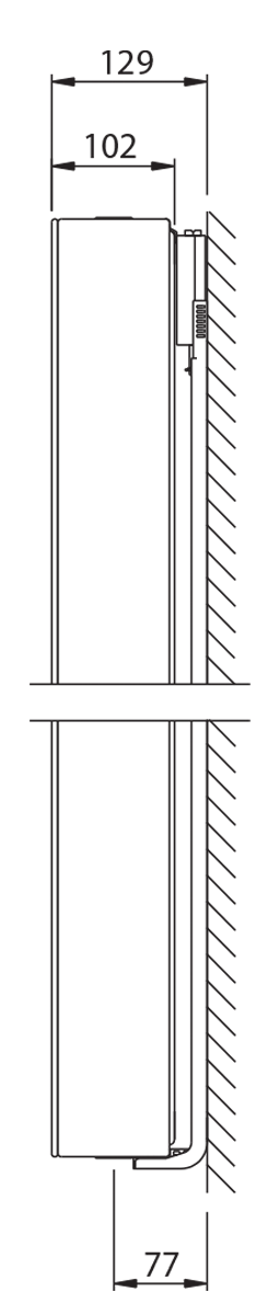 Stelrad Vertex Style vertikaler Designheizkörper, Typ 22