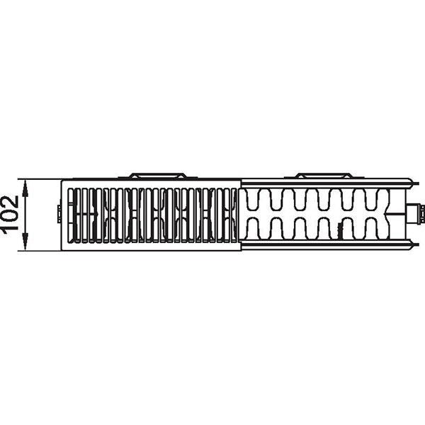 Kermi therm-x2 Line-Kompakt-Austauschheizkörper Typ 22, BH 559mm, BL 905mm